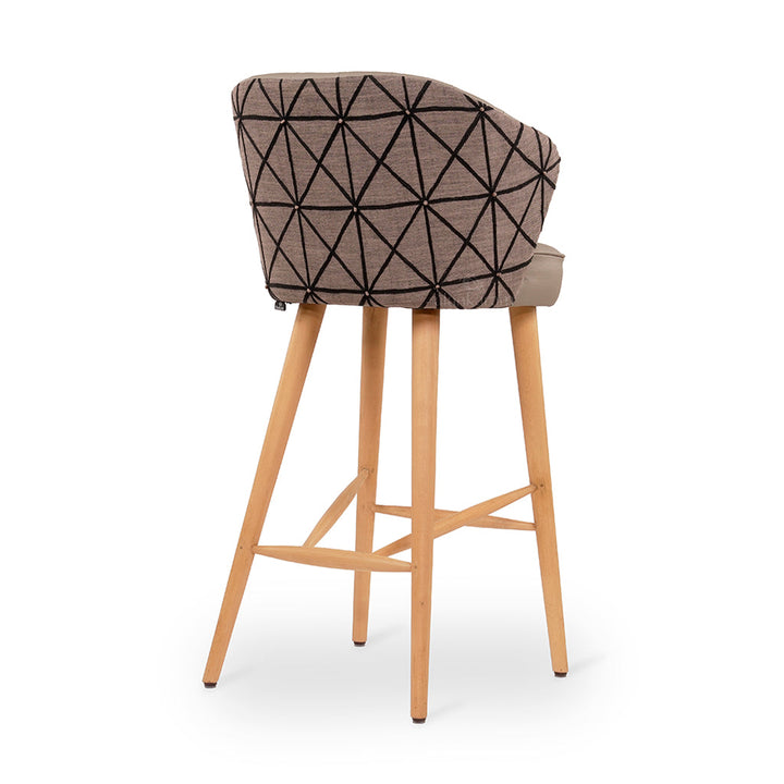 Whawhe Tan Leatherette High/Bar Chair