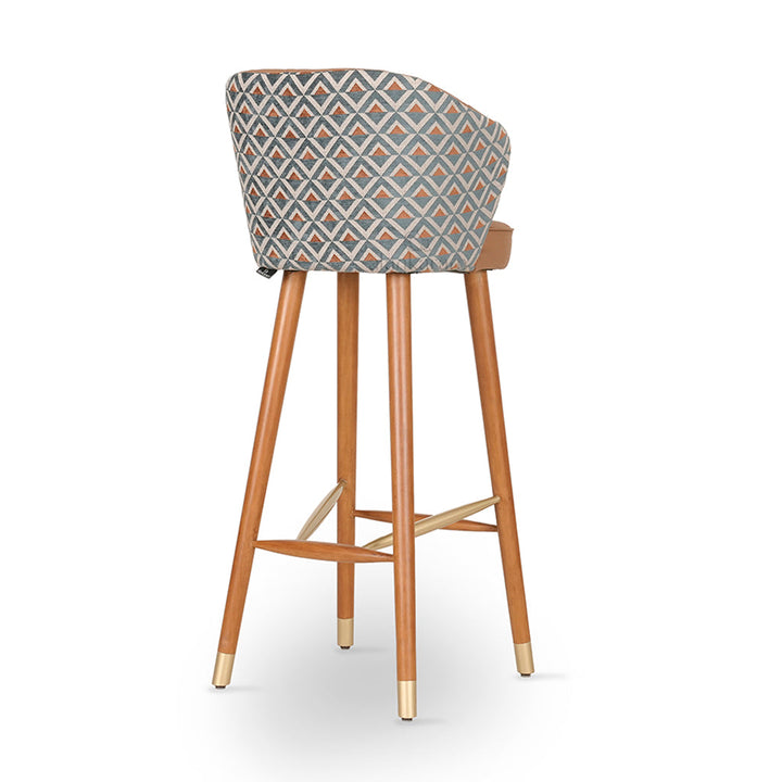 Whawhe Tan Leatherette Golden PU High/Bar Chair