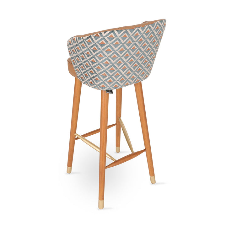 Whawhe Tan Leatherette Golden PU High/Bar Chair