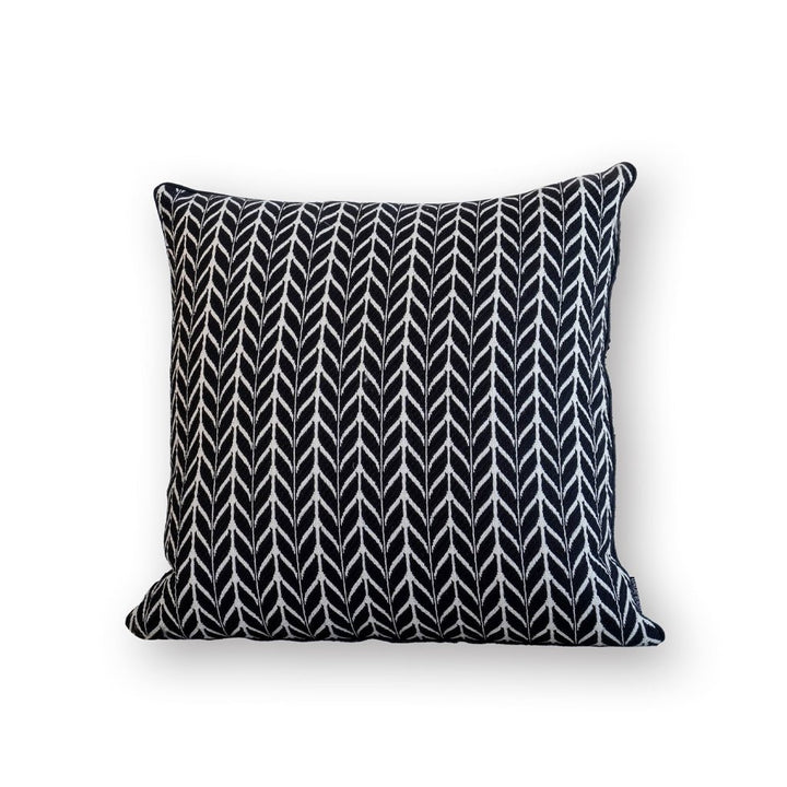 Cushion - Black Printed Fabric