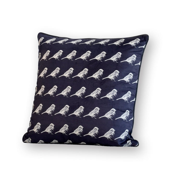 Cushion - Black Printed Fabric