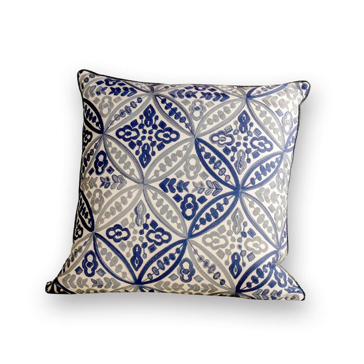 Cushion - Blue Grey Printed Fabric