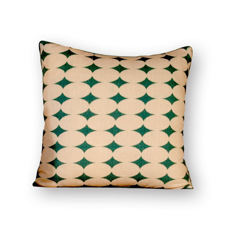 Cushion - Brown Green Printed Fabric