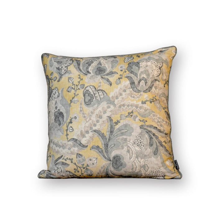 Cushion - Yellow Green Printed Fabric
