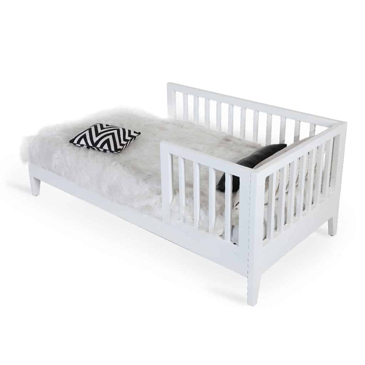Gwely - White Single Solidwood Bed