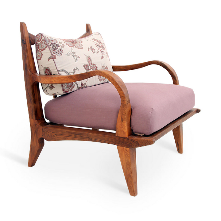Araal - Teak Lounge Chair, Lounge Chairs - Alankaram