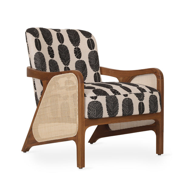 Egri - Teakwood Lounge Chair with Rattan