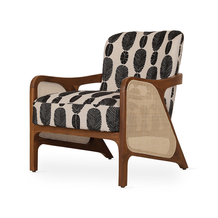 Egri - Teakwood Lounge Chair with Rattan