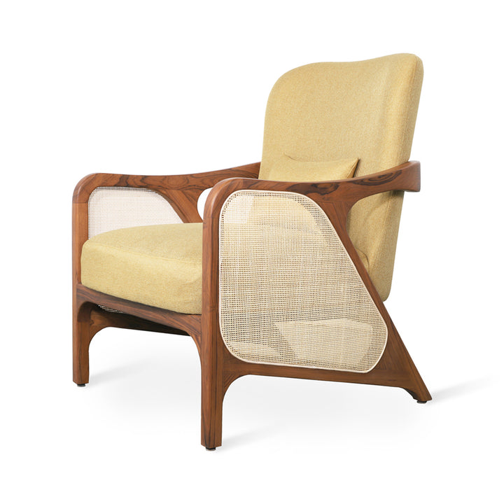 Egri - Teakwood Lounge Chair with Rattan