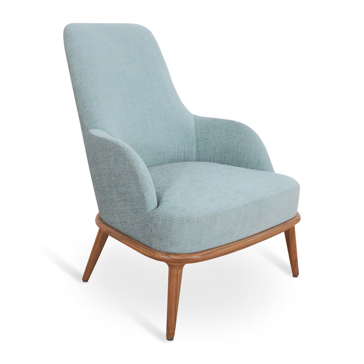 Iyi - Lounge Chair with Ligh Blue Fabric