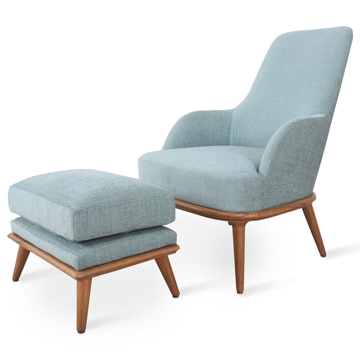 Iyi - Lounge Chair with Ligh Blue Fabric