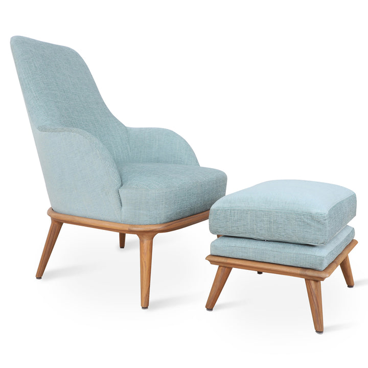 Iyi - Lounge Chair with Ligh Blue Fabric