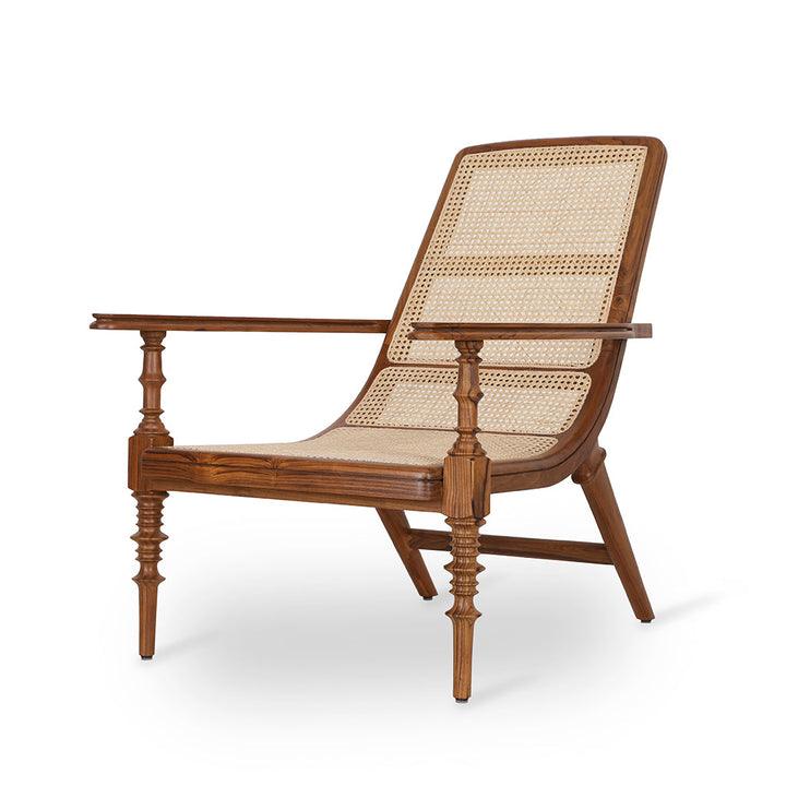 Klid - Lounge Chair With Rattan Weaving