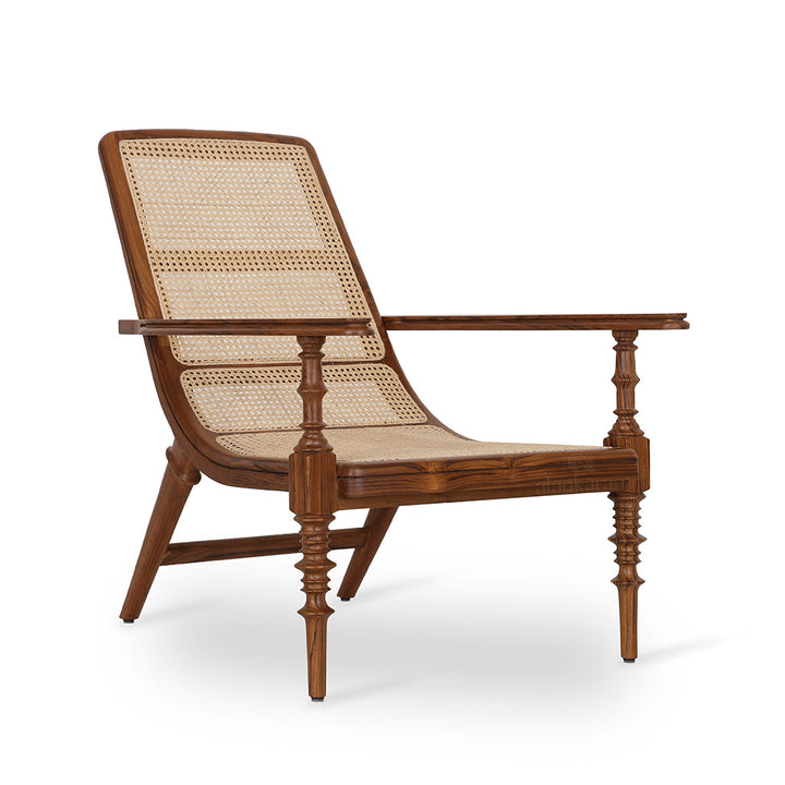 Klid - Lounge Chair With Rattan Weaving