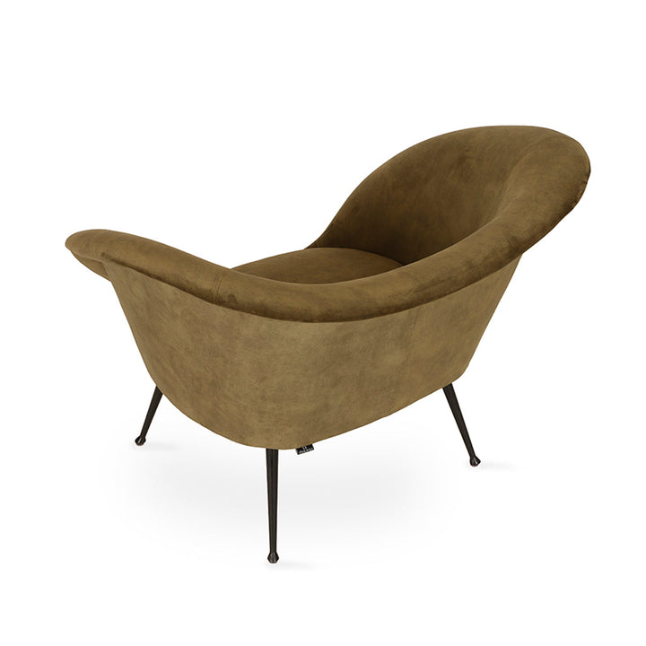 Paligo - Lounge Chair with Olive Green Fabric