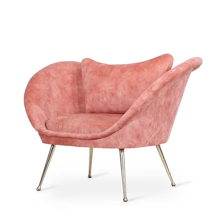 Paligo - Lounge Chair with Pink Fabric