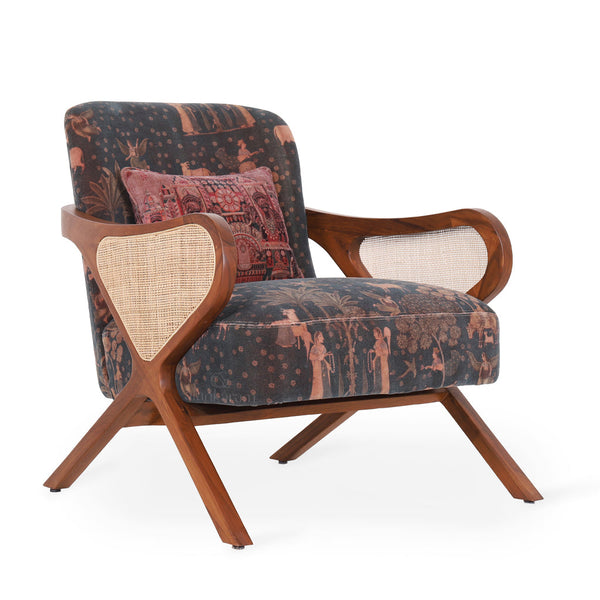 Patahi - Lounge Chair With Rattan Back