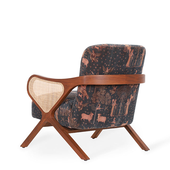 Patahi - Lounge Chair With Rattan Back