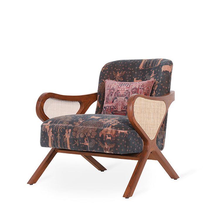 Patahi - Lounge Chair With Rattan Back