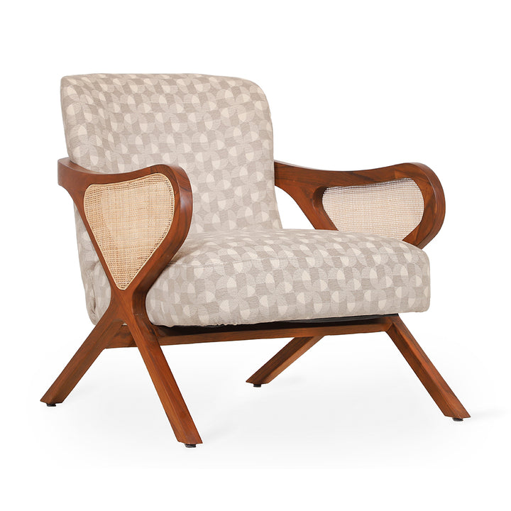 Patahi - Lounge Chair With Rattan Back