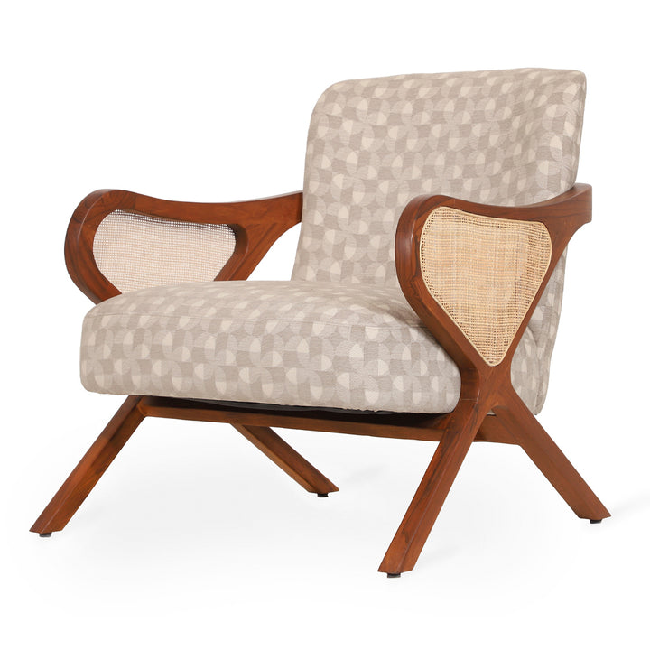 Patahi - Lounge Chair With Rattan Back