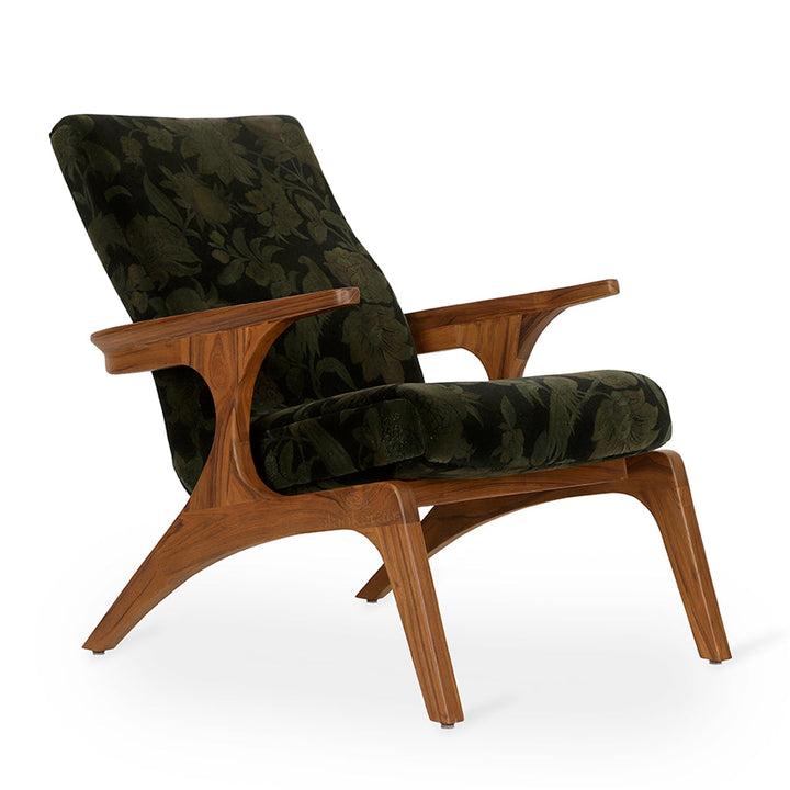Piko - Lounge Chair with Olive Green Fabric