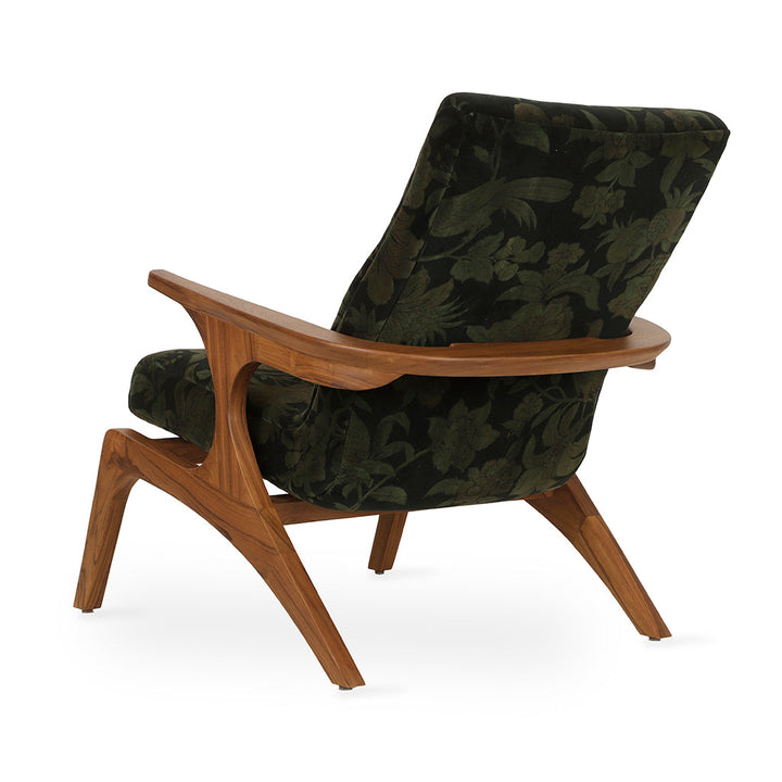 Piko - Lounge Chair with Olive Green Fabric