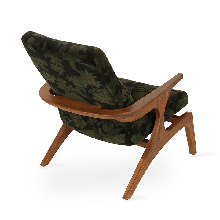 Piko - Lounge Chair with Olive Green Fabric