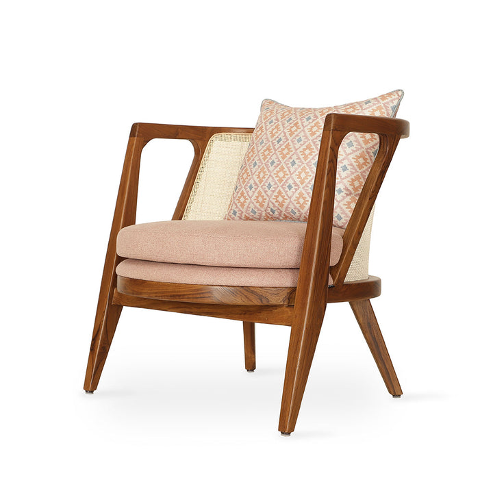 Ringi - Lounge Chair With Peach Fabric