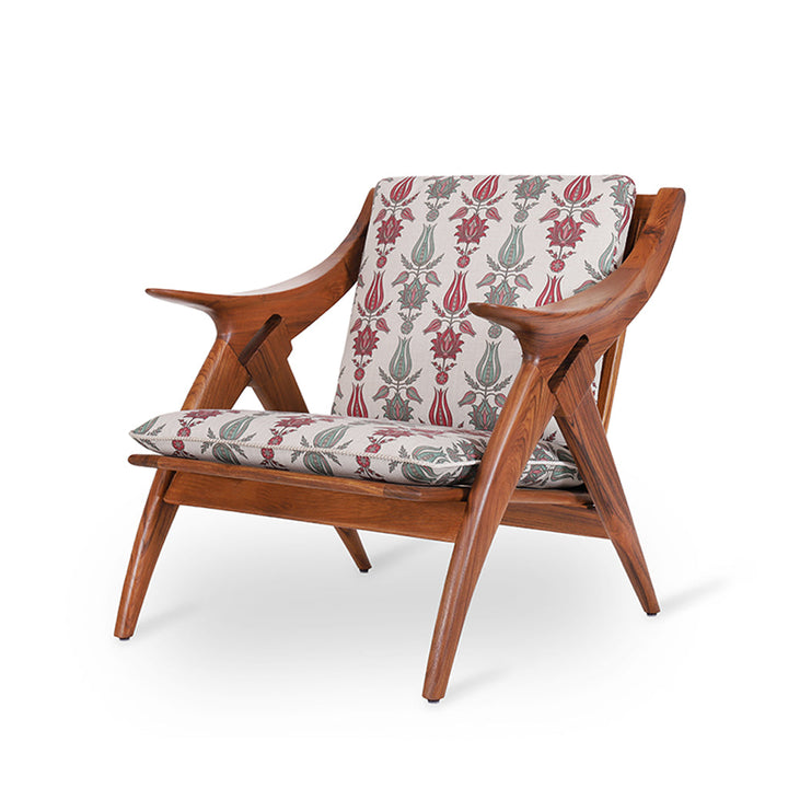 Rodnik Chair Rocnik - Teak Lounge Chair, Multicolor | Alankaram