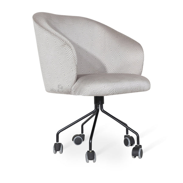 Rorling - Lounge Chair White Fabric With Metal Base