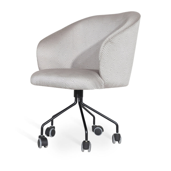 Rorling - Lounge Chair White Fabric With Metal Base