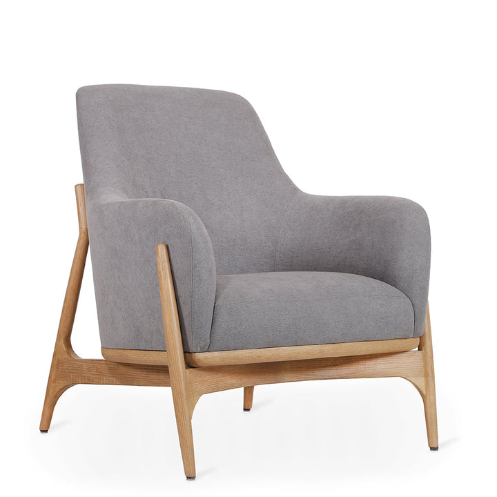Syva - Lounge Chair with Gray Fabric