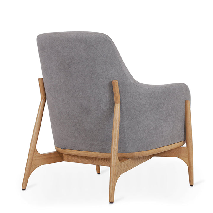 Syva - Lounge Chair with Gray Fabric