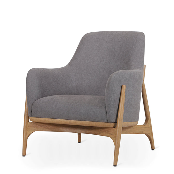 Syva - Lounge Chair with Gray Fabric