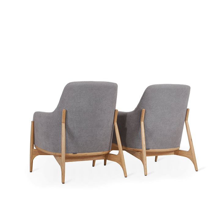 Syva - Lounge Chair with Gray Fabric