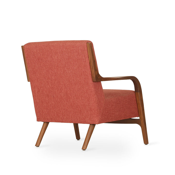 Tordu - Lounge Chair With Red Fabric