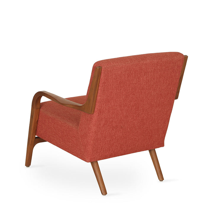 Tordu - Lounge Chair With Red Fabric