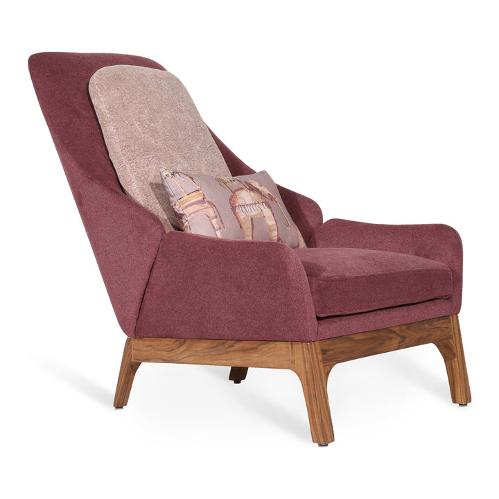 Toso - Lounge Chair with Brown Fabric