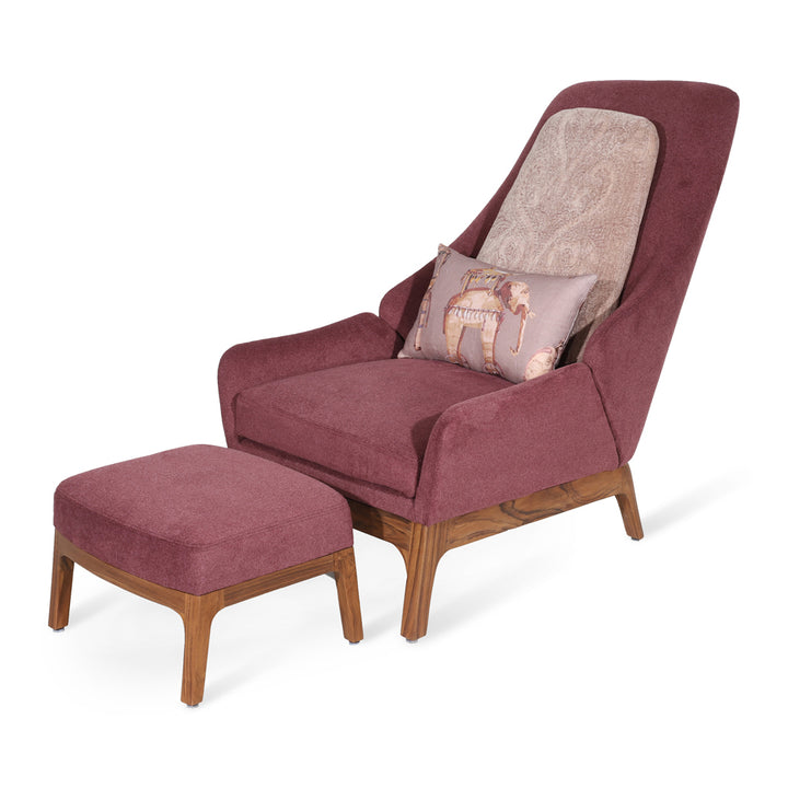 Toso - Lounge Chair with Brown Fabric