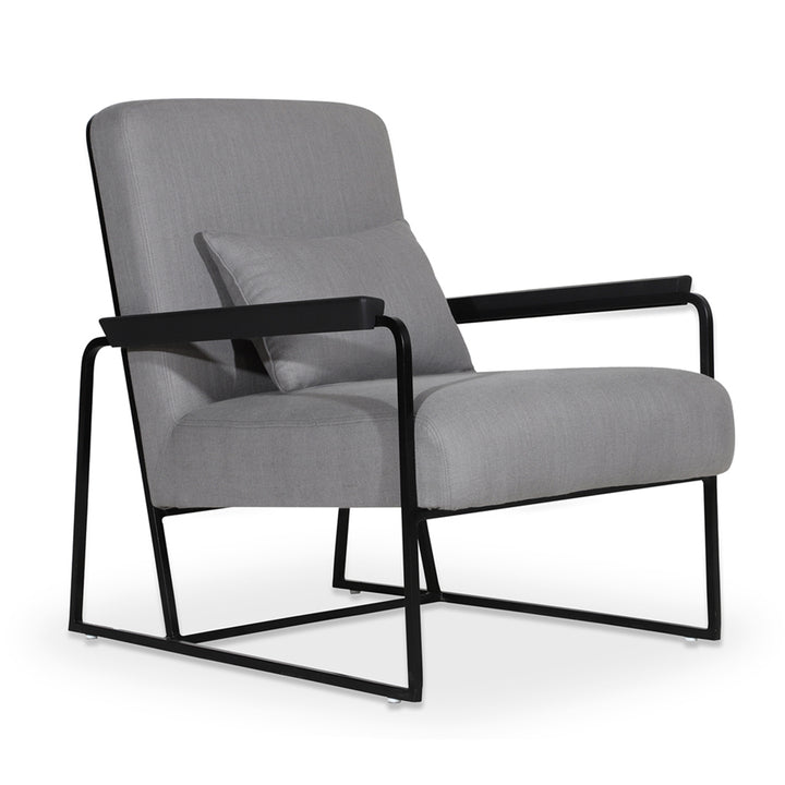 Tubli - Lounge Chair with Grey Fabric