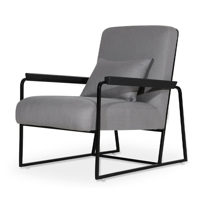 Tubli - Lounge Chair with Grey Fabric