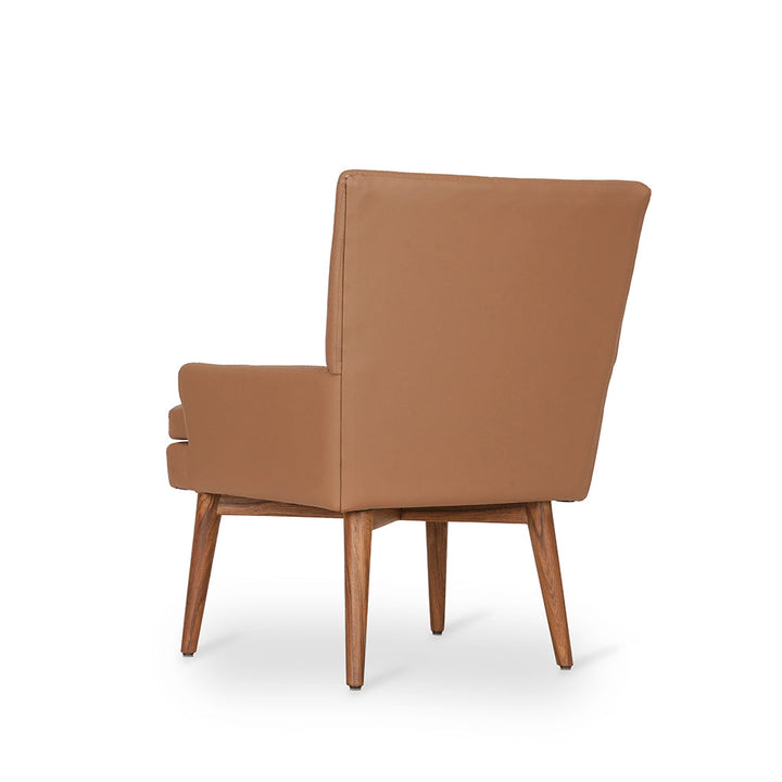Typis - Lounge Chair with Tan Leather
