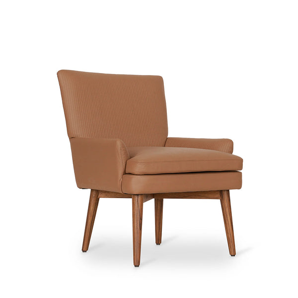 Typis - Lounge Chair with Tan Leather