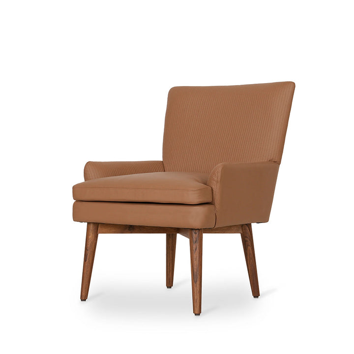 Typis - Lounge Chair with Tan Leather