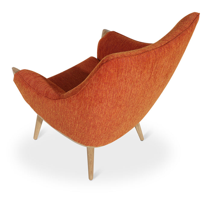Ucho - Lounge Chair With Orange Fabric