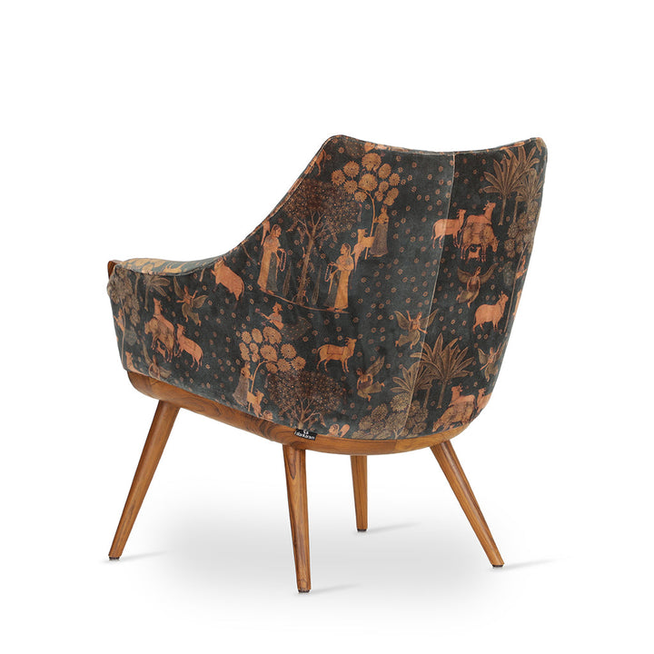 Ucho - Lounge Chair With Multicolor Fabric