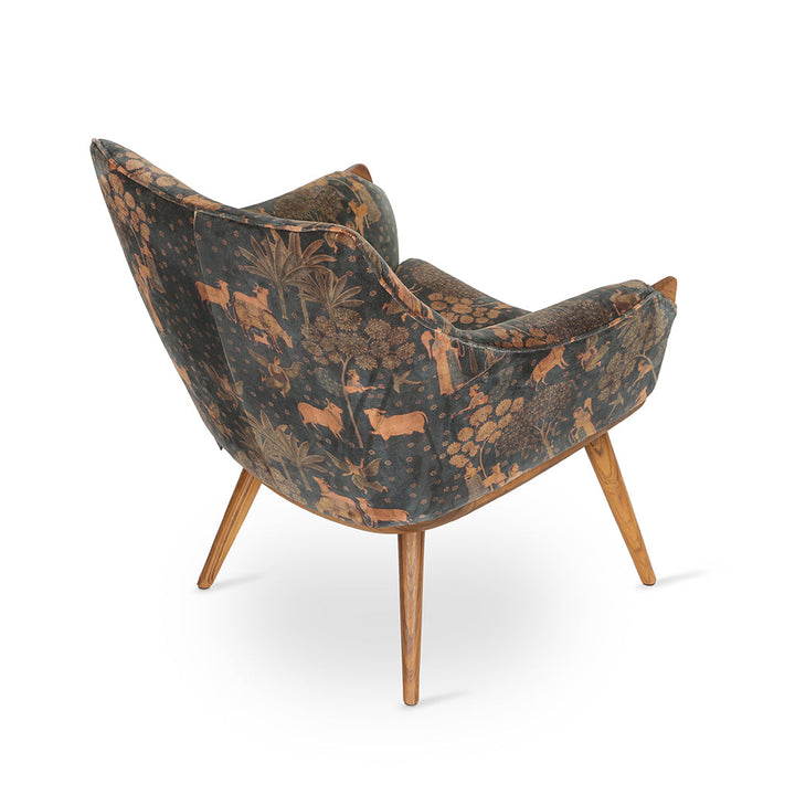 Ucho - Lounge Chair With Multicolor Fabric