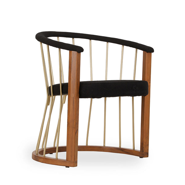 Waahi - Lounge Chair With Black Fabric