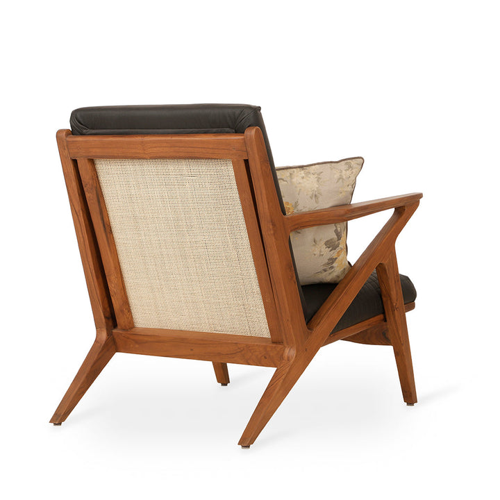 Z-Chair - Lounge Chair with Black Leather